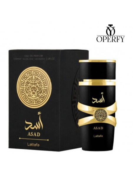 Perfume Lattafa Asad con caja