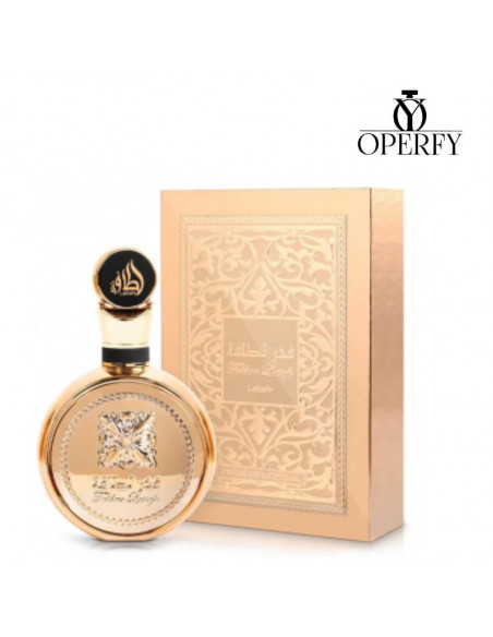 Perfume Lattafa Fakhar Extrait Gold con caja
