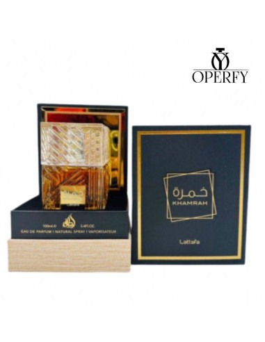 Perfume Lattafa Khamrah con caja
