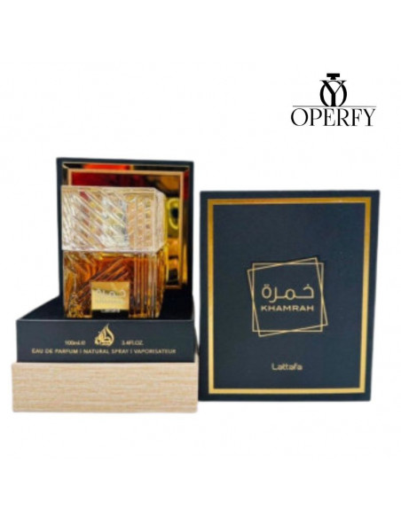 Perfume Lattafa Khamrah con caja