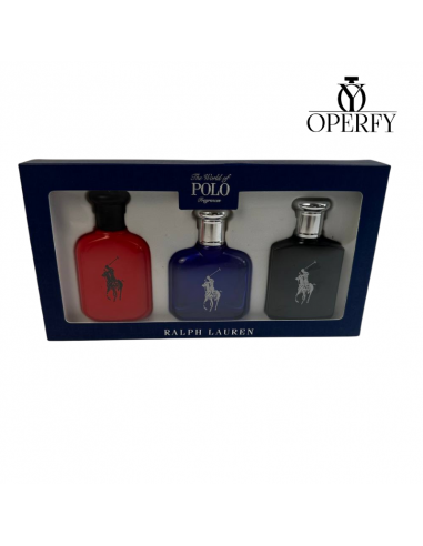 Set de polo ralph Lauren 3 perfumes  con caja