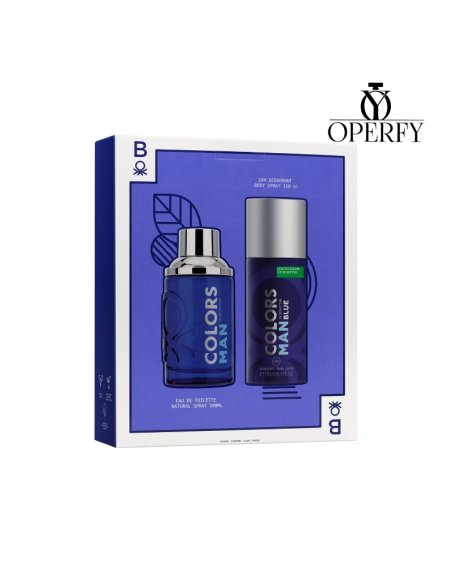 Estuche Benetton Colors Man Blue 100ml y Desodorante 150ml - Hombre