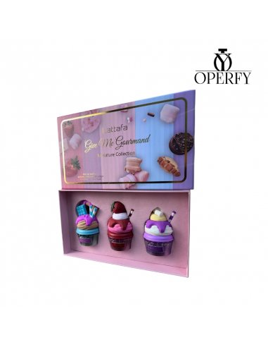 Set Lattafa descubrimiento Lattafa give me gourmand 3 X 30ml